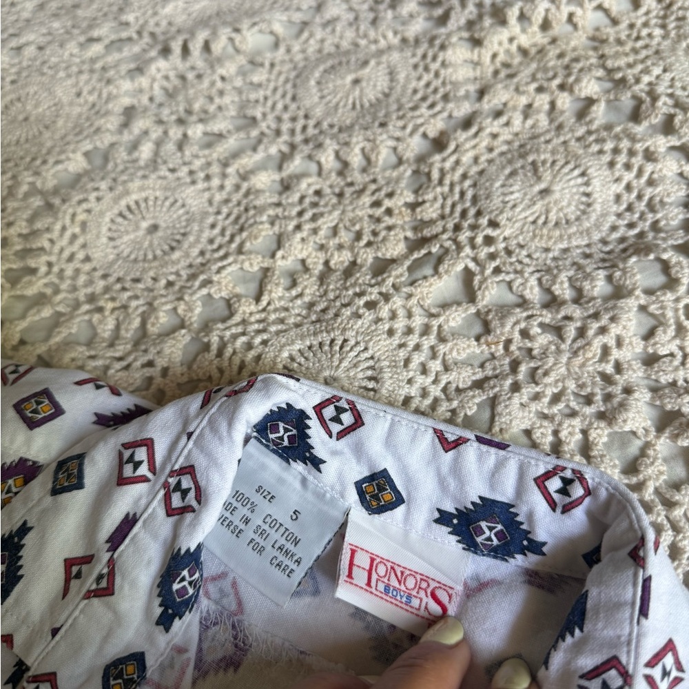 Vintage Honors Boys Printed Button Down - Picture 2 of 3